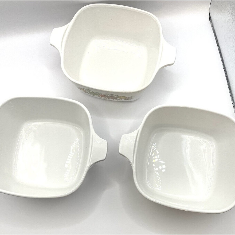 Vintage Corning Ware P-43-B 700ml spice of life (no lid) Set Of 3 - Picture 3 of 7